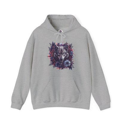 Gothic Dark Wolf hoodie sport grey