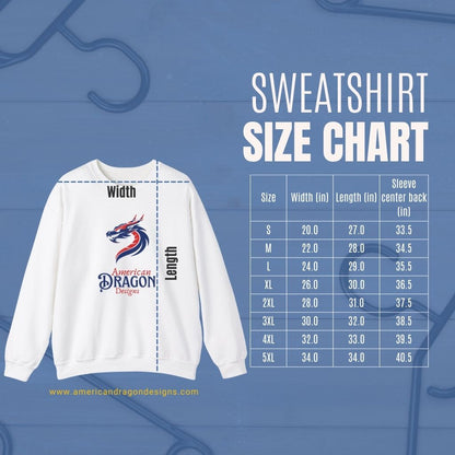 Sweatshirt sizing chart